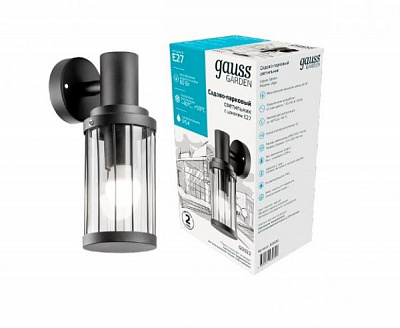 Светильник уличный настенный Gauss Vega вниз E27 60 Вт IP54 антрацит GD022 