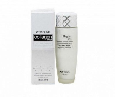 Эмульсия 3W Clinic осветляющая з коллагеном Collagen White Brightening Emulsion 150 мл