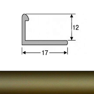 Порожек алюминиевый АП-12 анодированный TIS 2700 мм бронза