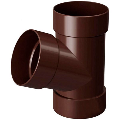 Трійник ПВХ RAINWAY 67° d75 мм коричневий