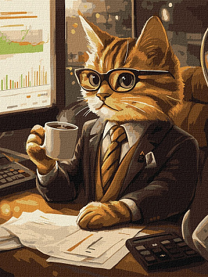 Картина за номерами Кіт-бізнесмен Ideyka