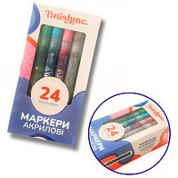 Набір маркерів акрилових Brushme на водній основі 24 шт. MACR24