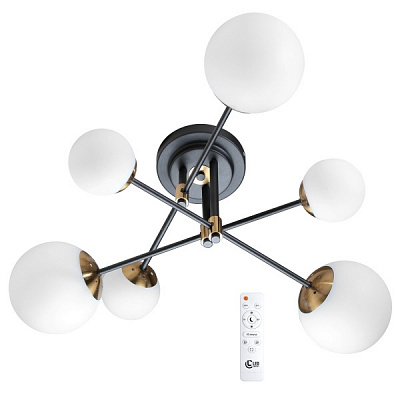 Люстра светодиодная LED CONCEPT Wicklow 6x60 Вт бронза/черный 