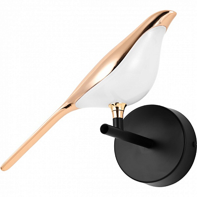 Світильник світлодіодний Hopfen 8 Вт золото/чорний 3000/4500/6000 К BIRD 1B-BG 8W