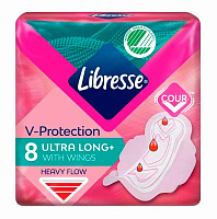 Прокладки гигиенические Libresse Ultra Long с крылышками удлиненные 8 шт.