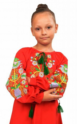 Сукня Едельвіка 128 червоний 91-19/00