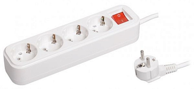 Удлинитель с выключателем IEK Classic с заземлением 4 гн. белый 3 м WYP11-16-04-03-ZK 