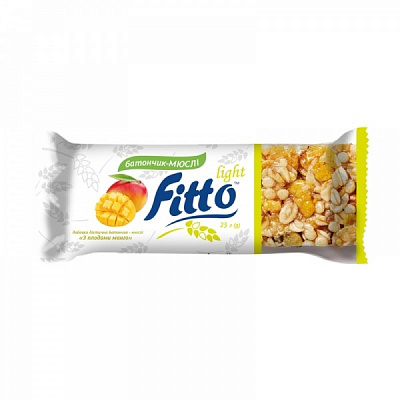 Батончик-мюслі Fitto Light З плодами манго 25 г