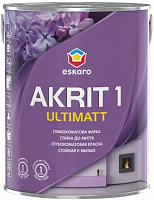 Фарба акрилова Eskaro Akrit 1 Ultimatt TR стійка до миття глибокий мат база під тонування 0,75л 0,75кг 