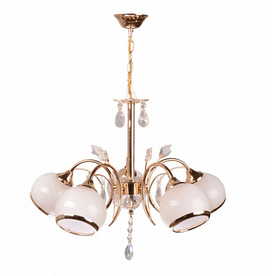 Люстра подвесная Геотон К0571/5 5x60 Вт E27 золотой 