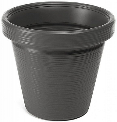 Горшок пластиковый Ламела Агава 550 долото круглый 5 л антрацит 