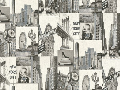 Шпалери вінілові на флізеліновій основі Слов'янські шпалери Elegance collection Бродвей 2351-10 1,06x10,05 м