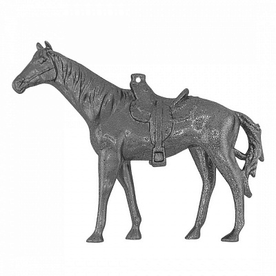 Прикраса новорічна MIS LT Кінь 10 см срібний