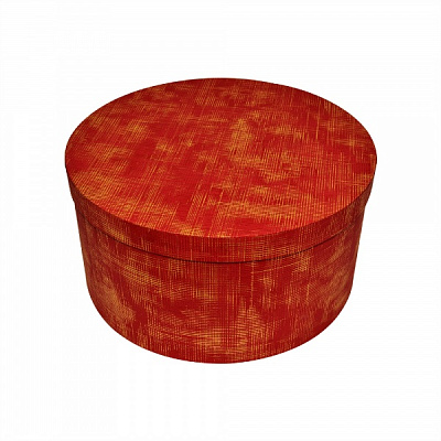 Коробка подарункова кругла бордова текстурна 29.5х15.8 см 211081508