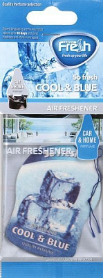 Ароматизатор подвесной Fresh Dry So Fresh Cool & Blue 94695