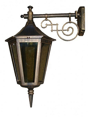 Світильник вуличний настінний Інтерклас Прага 2261 E27 60 Вт античне золото