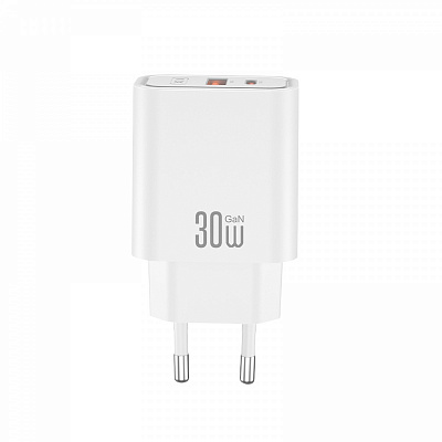 Мережевий зарядний пристрій Xo CE42 USB-A 22.5W, USB-C 30W White (CE42.white)