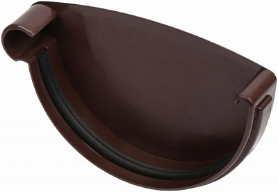 Заглушка желоба левая RoofOK 120 мм коричневый 