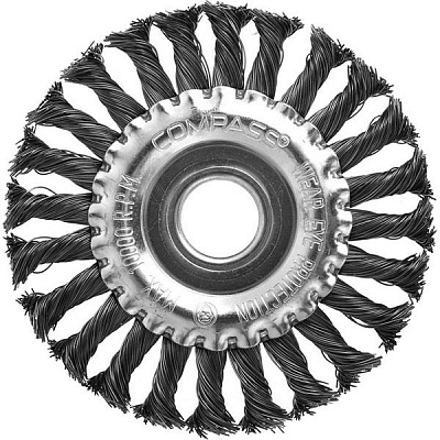 Щетка дисковая из плетенной проволоки 125мм Compass