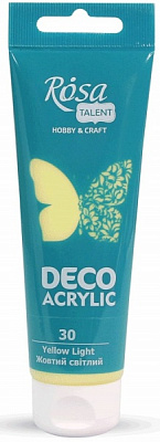 Акрил для декора Желтый светлый 75 мл Rosa Talent