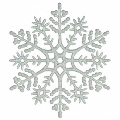 Елочная игрушка Сніжинка Класика d 12 см белый