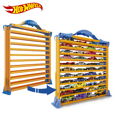 Гараж Hot Wheels з доріжками для зберігання машинок HWCC9B