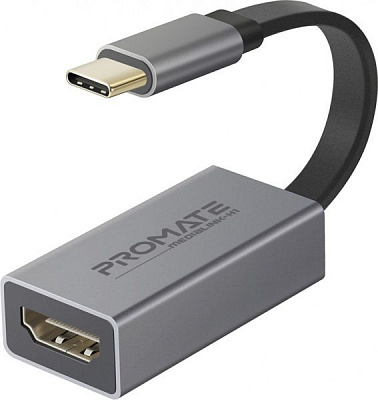 Кабель Promate USB Type-C – HDMI сірий