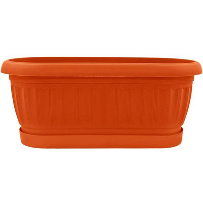 Горщик пластиковий Алеана Терра овальний 1,2л теракот (113055)