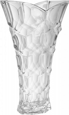 Ваза стеклянная прозрачная Honey comb 35,5 см Bohemia