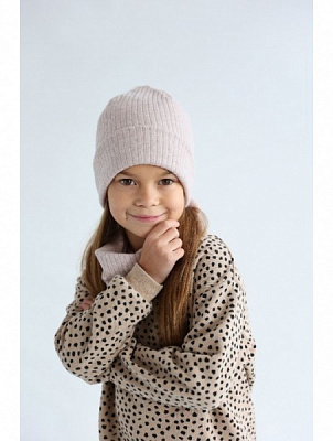 Комплект шапка + снуд для дівчаток Dembo House Кекилія р.54 бежевий 23.01.025