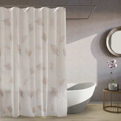 Шторка для ванны Woko AROMA 180х180 см с кольцами
