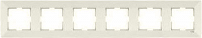 Рамка шестиместная Viko Meridian 85x485 мм горизонтальная крем 90979016-WH
