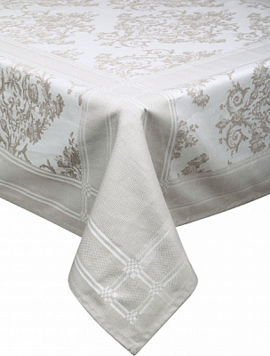 Скатерть Porto 150x200 см белый с бежевым Sous Dias 