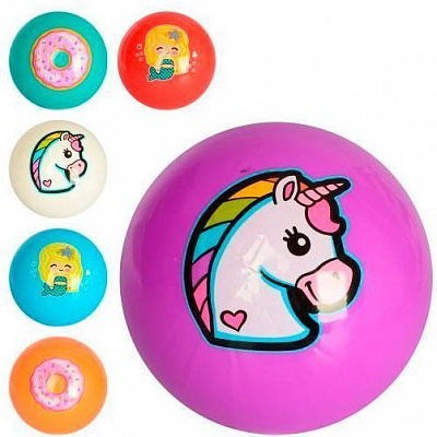 М'яч Русалка/Єдиноріг/Пончик (6 видів) в асортименті 23 см MS 2654