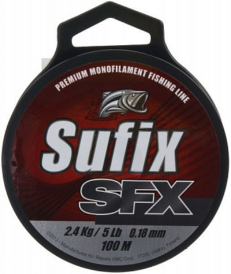 Волосінь Sufix SFX SELF HANGING SPOOL 100м 0,18мм 2,4кг прозора