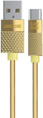 Кабель живлення Luxe Cube Premium USB C to USB 1 м золотий (8889996899780)