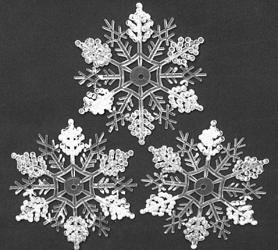 Елочный набор Акриловая снежинка 10,5 см 3 шт. 10,5 см 3 шт./уп. 