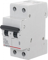 Автоматичний вимикач Legrand RX3 4,5 кА 20А 2Р C 419698