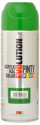 Краска аэрозольная акриловая (Ral 6010) 400 мл Evolution PINTYPLUS