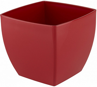 Горшок пластиковый Artevasi SIENA POT на колесах квадратный 41,5л красный 