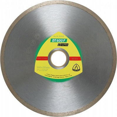 Диск алмазний відрізний Klingspor Supra DT600F 200x1,6x25,4/30 керамограніт , кераміка 325373