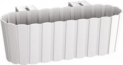 Ящик балконный Prosperplast Boardee Hook прямоугольный 4,9л белый (25302-449) 
