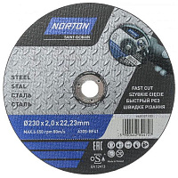Круг відрізний по металу Norton A30S 230x2,0x22,2 мм