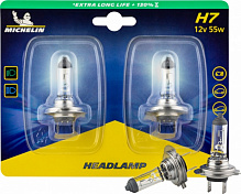 Лампа галогенна Michelin EXTRA LONGLIFE 130% H7 12В 55 Вт 2 шт.