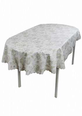 Скатертина водонепроникна Simfoni Бежевий візерунок 136x176 см Прованс