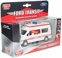 Игрушка Технопарк Автомодель - Ford Transit Реанимация со звуковыми и световыми эфектами 92798 1:43