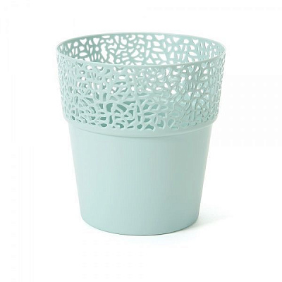 Горшок пластиковый Ламела Росса 145 круглый 1,0 л мятный 