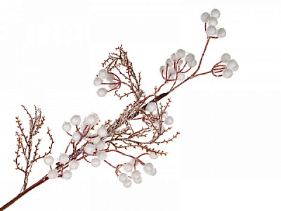 Гілочка декоративна Ягоди білі 80 см 801-509 Malevaro