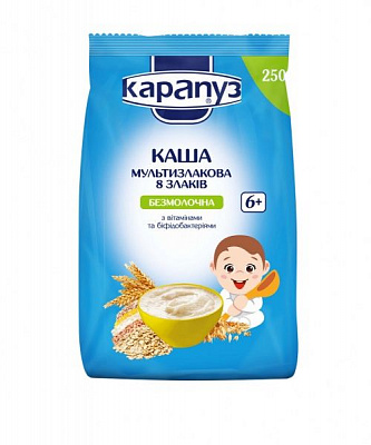 Каша безмолочная Карапуз от 6 месяцев 8 злаків 4820012000982 250 г 