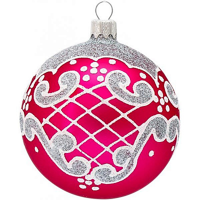 Куля скляна d80 4893-2 малиновий
